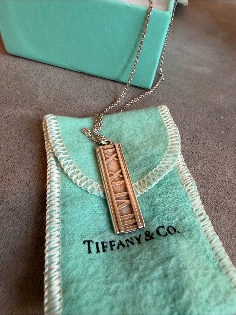 Tiffany & Co. Roman Numeral Bar Necklace